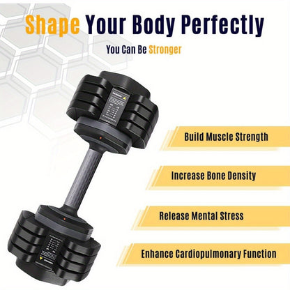 Adjustable Dumbbells 2x24.5KG (49KG Total)